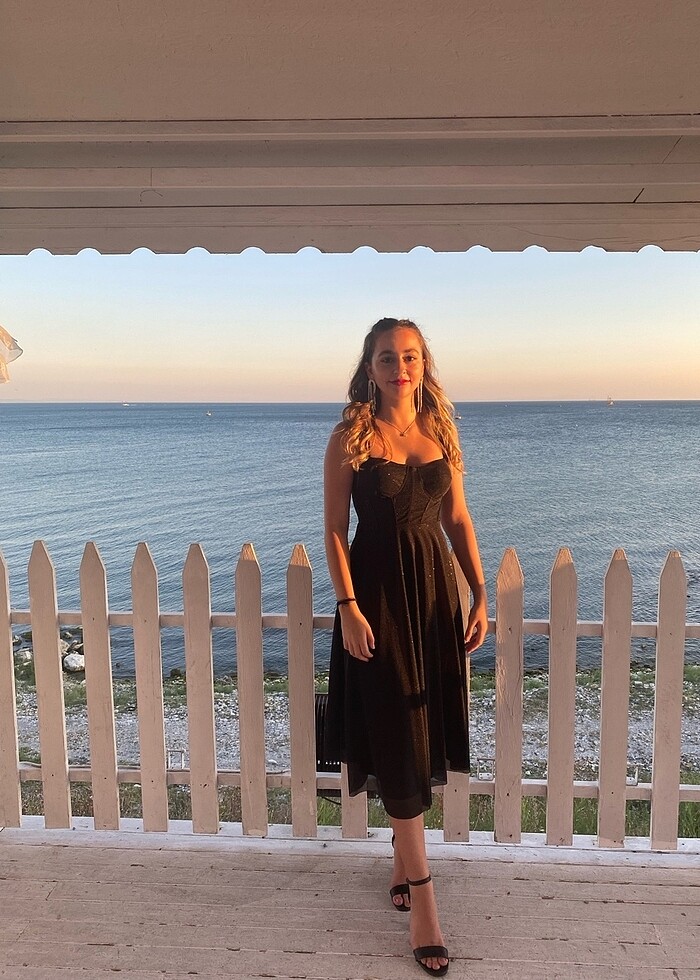 Siyah simli abiye - Görsel 4