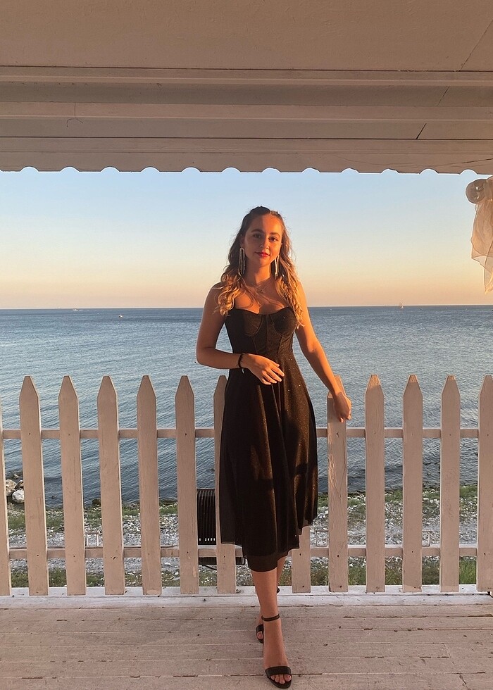 Siyah simli abiye - Görsel 5