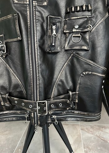 Personsoul Deri Biker Ceket - Görsel 7
