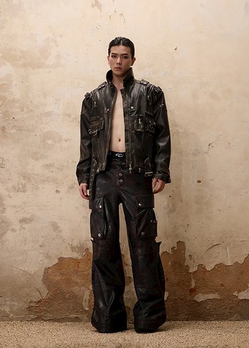 Personsoul Deri Biker Ceket - Görsel 2