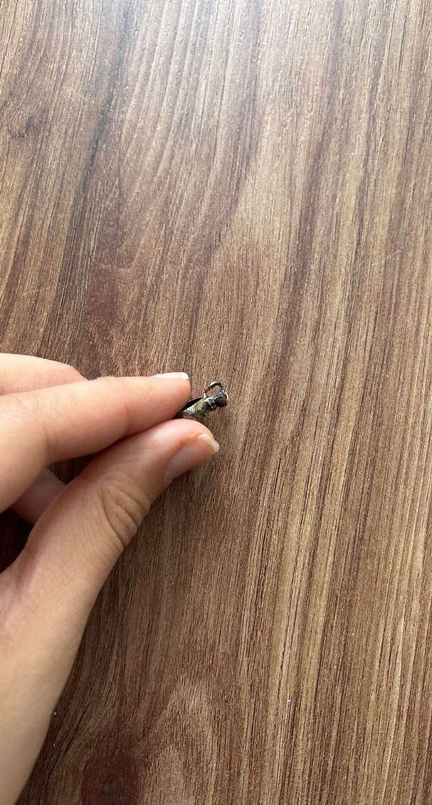 Bej Parlak Düğmeli Kadın Charm - Görsel 4