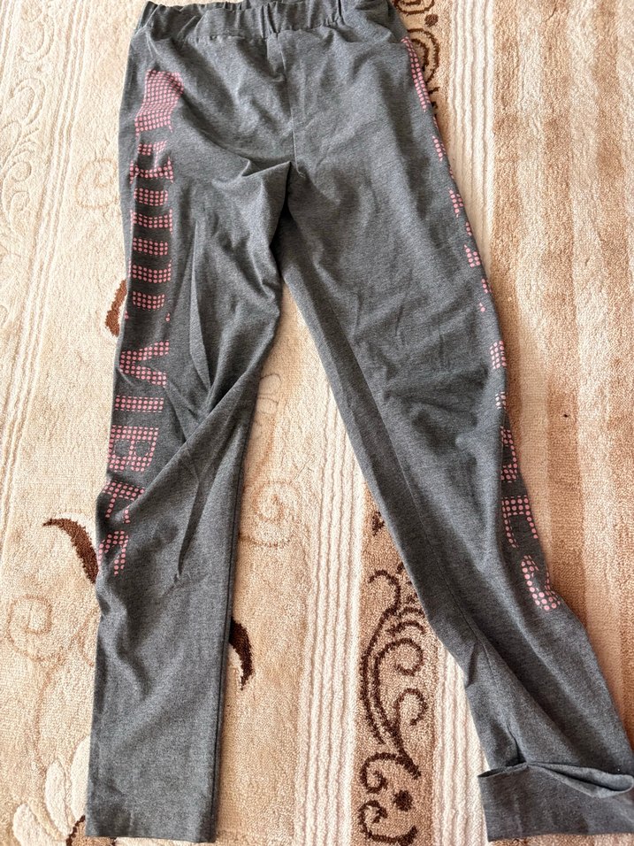 Düğmeli Gri Hamile Eşofman Altı - Görsel 2