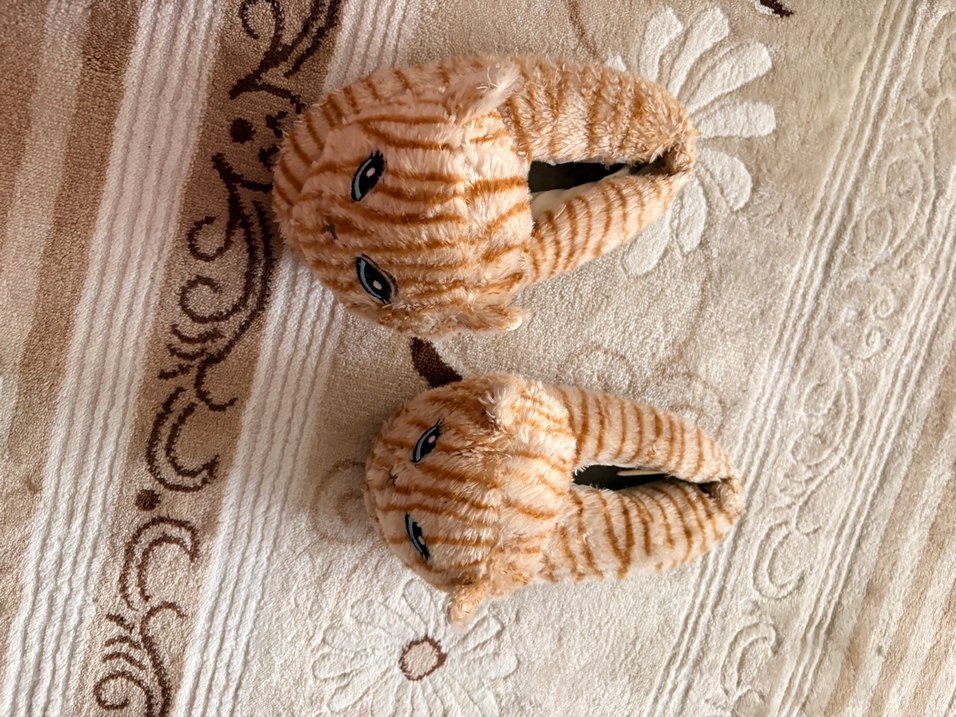 Kızlar için Kahverengi Leopar Desenli Sıcak Terlik - Görsel 3