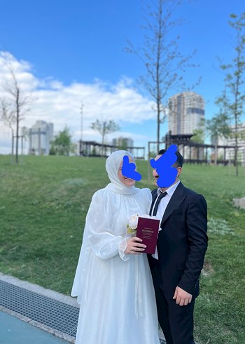universal Beden beyaz Renk Uzun Beyaz tesettür nikah abiye