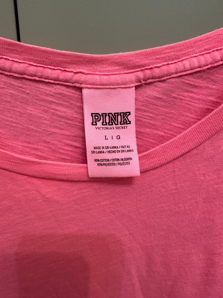 ORJİNAL Victorias Secret PINK pembe uzun kollu sweat  L - Görsel 2