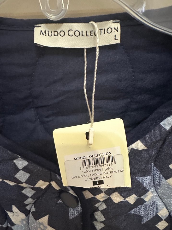 Mudo Collection Lacivert Desenli Kapitone Ceket L (Kusurlu) - Görsel 2