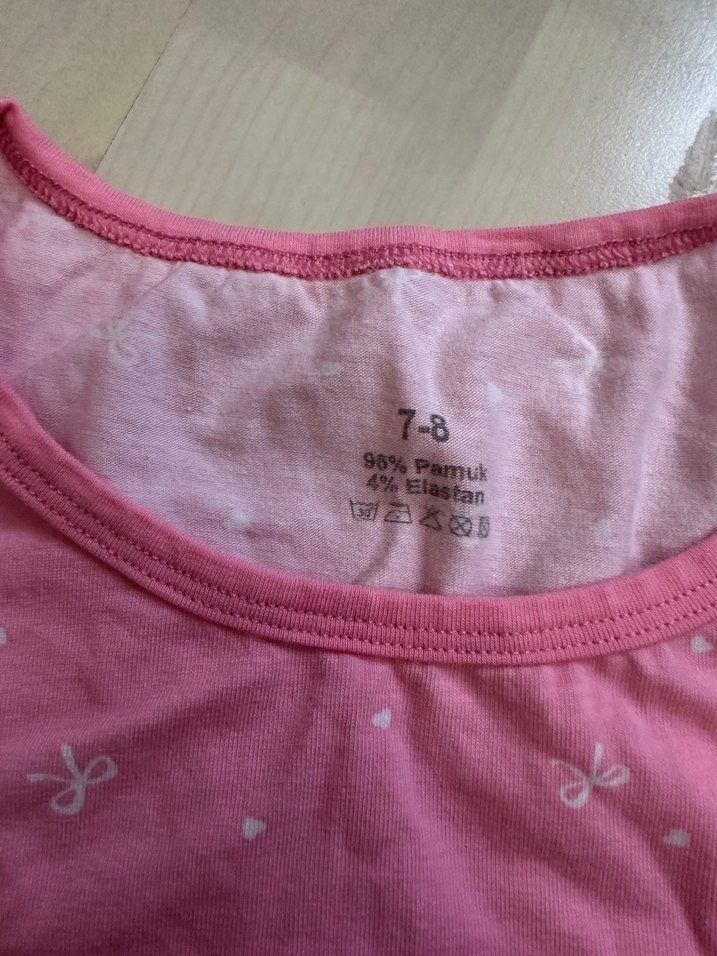 Kız Çocuk Pembe Atlet - Görsel 2