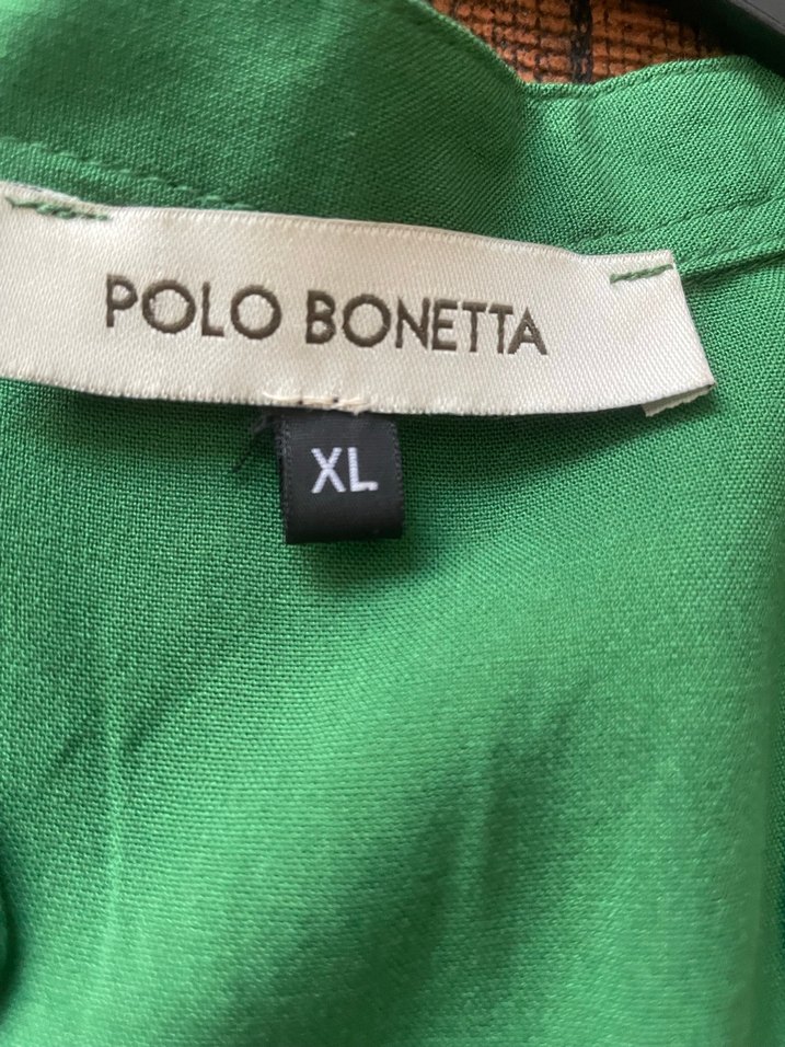 Yeşil V Yaka Düğmeli Kadın Gömlek - Görsel 3