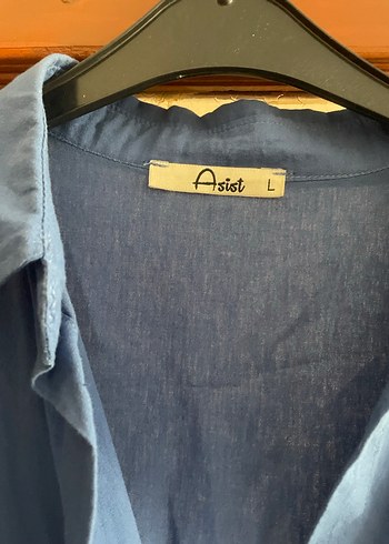 Mavi pamuklu gömlek - Görsel 3