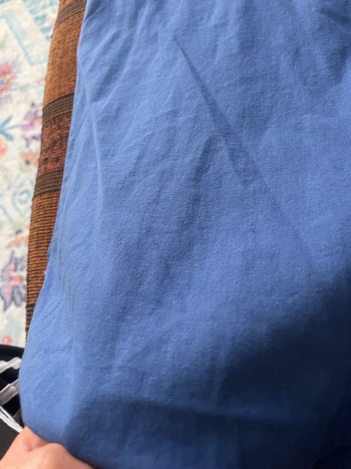 Mavi pamuklu gömlek - Görsel 5