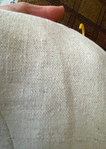 Düğmeli Keten Beyaz Kolsuz Yelek - Görsel 5