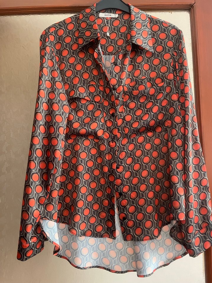 Kırmızı Puantiyeli Uzun Kollu Gömlek - Görsel 2