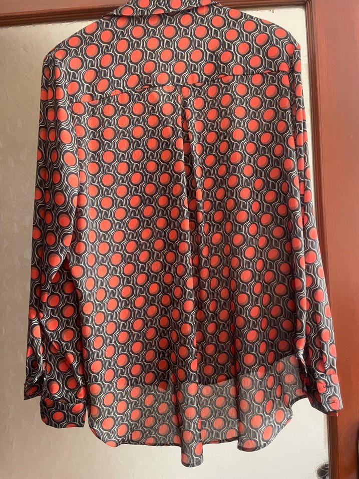 Kırmızı Puantiyeli Uzun Kollu Gömlek - Görsel 4