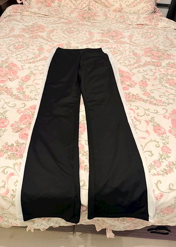 Kadın Siyah Yan Şeritli Midi Kumaş Pantolon - Görsel 5