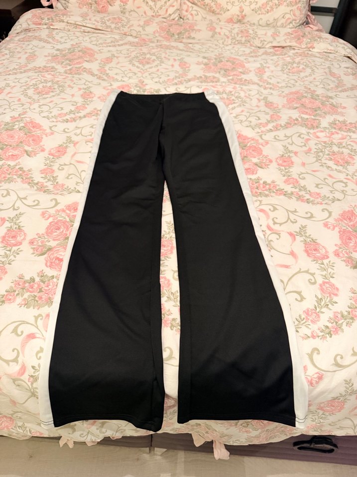 Kadın Siyah Yan Şeritli Midi Kumaş Pantolon - Görsel 5