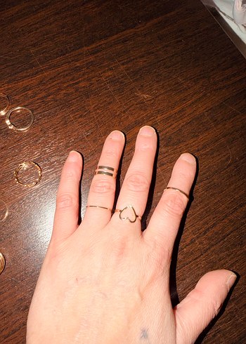 Minimalist Beyaz Boncuklu Kadın Yüzük - Görsel 2