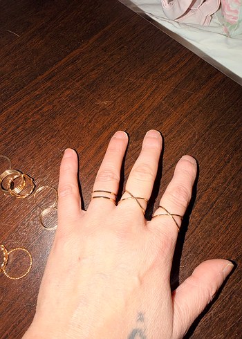 Minimalist Beyaz Boncuklu Kadın Yüzük - Görsel 5