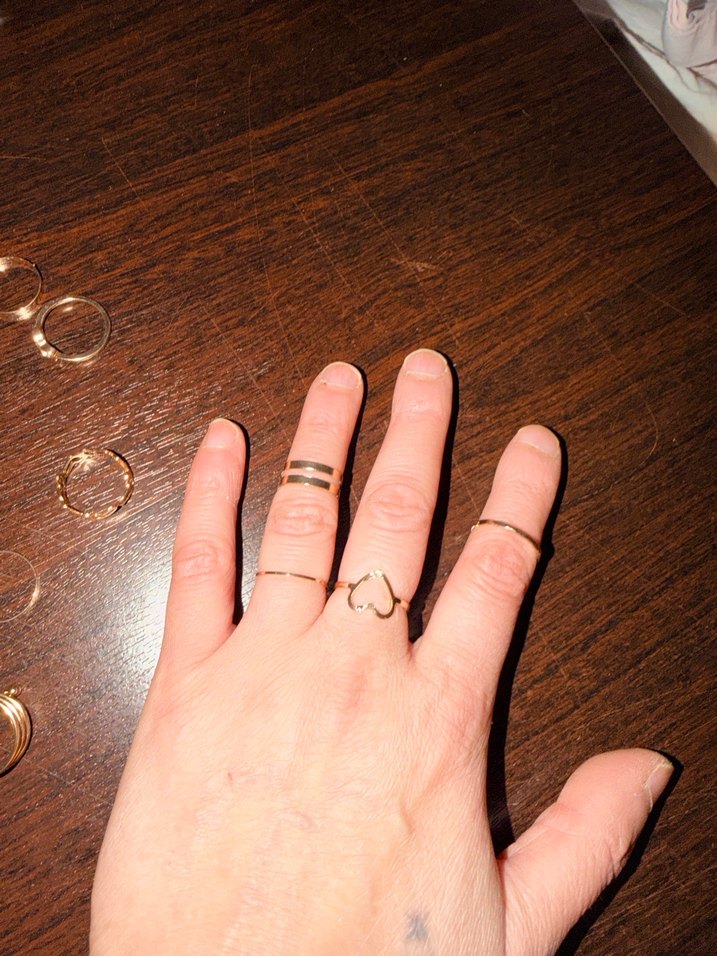 Minimalist Beyaz Boncuklu Kadın Yüzük - Görsel 2