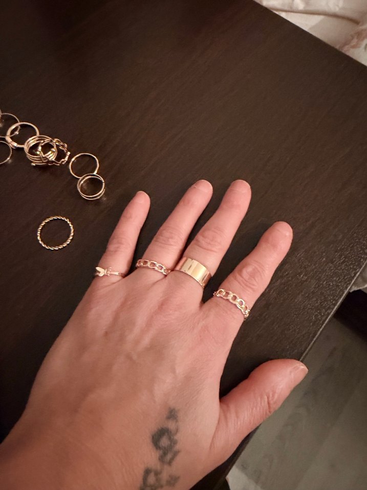 Minimalist Beyaz Boncuklu Kadın Yüzük - Görsel 4