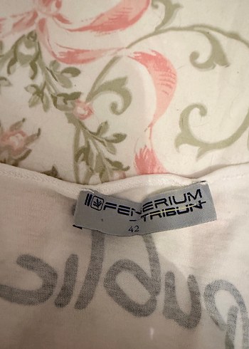 Beyaz Baskılı Kız Tişörtü - Görsel 5