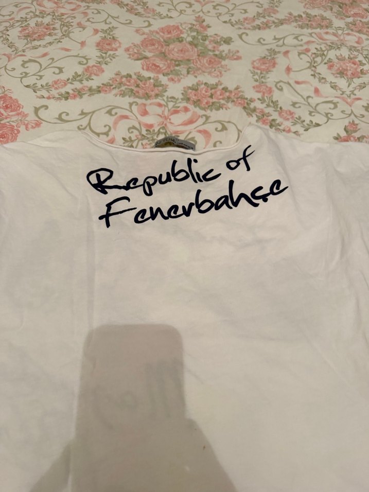 Beyaz Baskılı Kız Tişörtü - Görsel 4