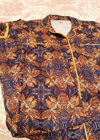 Bohem Tarzı Bağlama Desenli Kadın Pijama Takımı - Görsel 6