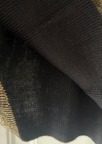 Parlak Altın Renkli Kadın Triko Kazak - Görsel 5