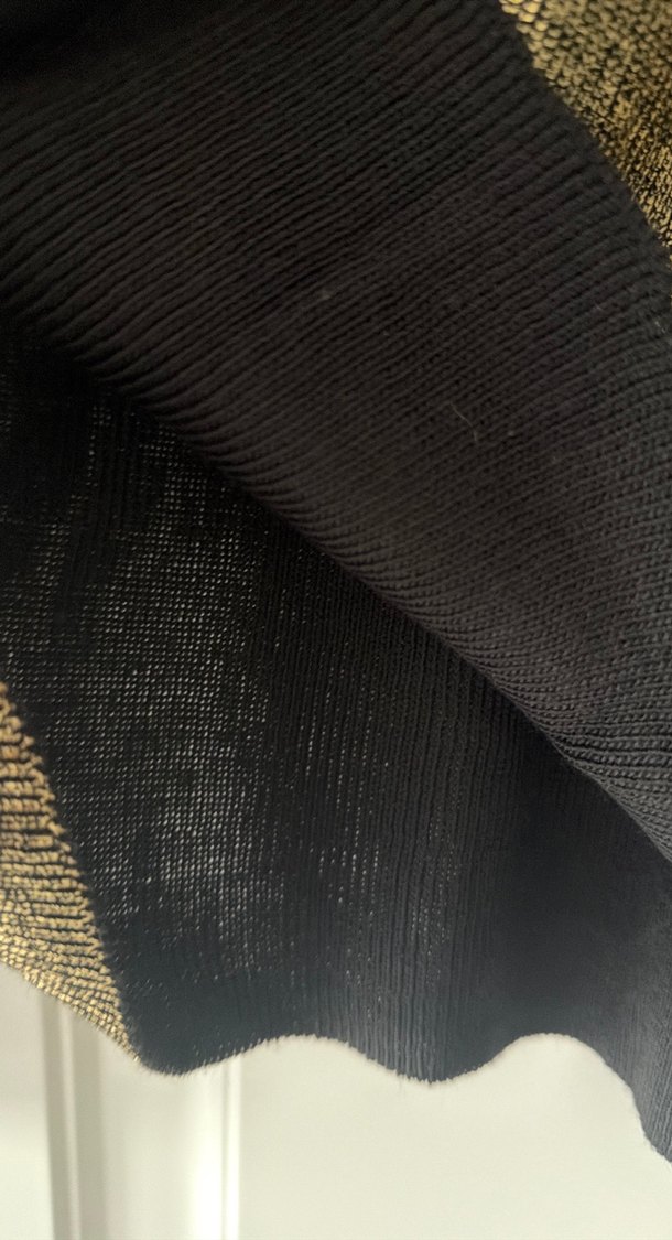 Parlak Altın Renkli Kadın Triko Kazak - Görsel 5