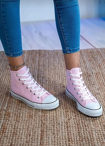 PEMBE UZUN CONVERSE SPOR AYAKKABI 