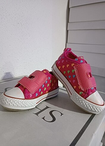 Converse PEMBE KALPLİ KIZ BEBEK ÇOCUK SPOR AYAKKABI
