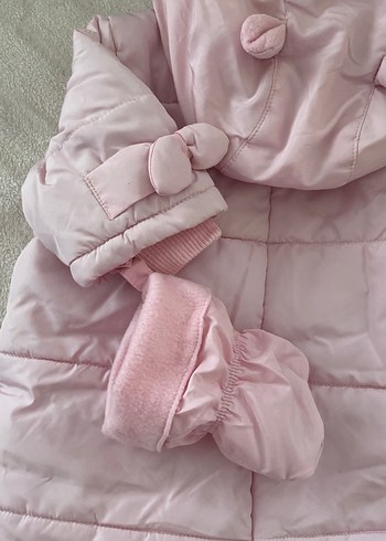 Pembe Kürklü Bebek Kız Kayak Tulumu 3-6 - Görsel 5