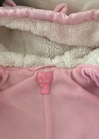 Pembe Kürklü Bebek Kız Kayak Tulumu 3-6 - Görsel 3