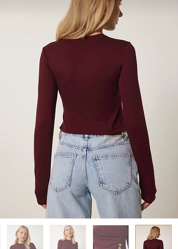 Bluz bordo - Görsel 3