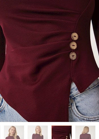Bluz bordo - Görsel 2