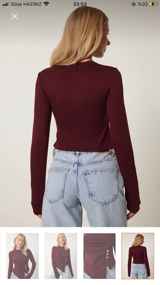 Bluz bordo - Görsel 3