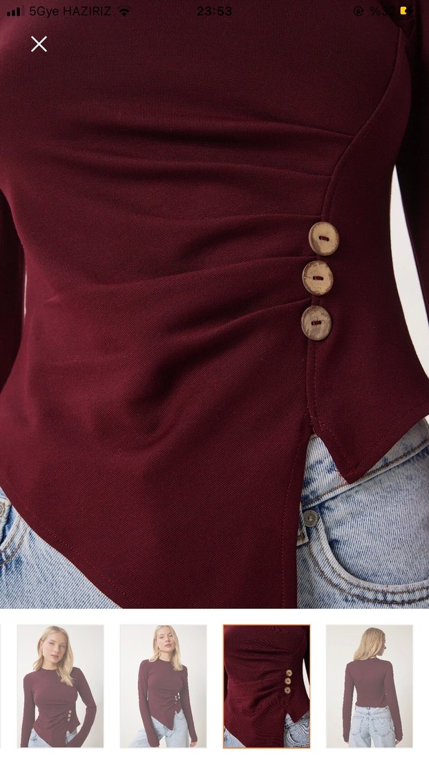 Bluz bordo - Görsel 2