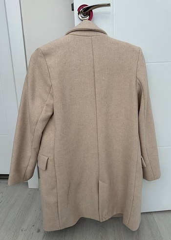 Stradivarius Bej Çift Düğmeli Kaban