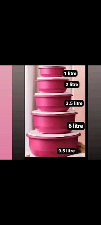 Tupperware 5?li saklama kabı