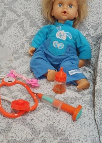 Mavi Tulumlu Bebek ve Doktor Seti