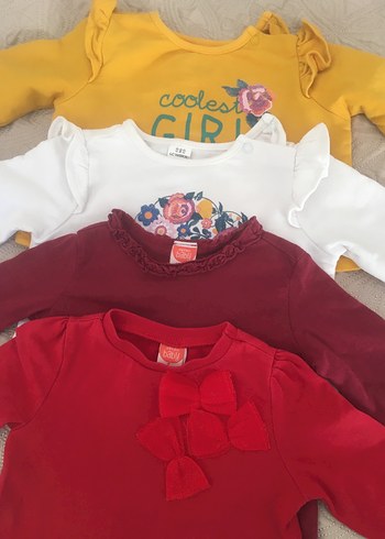 Kız bebek 3-6 ay uzun kollu tişört - Görsel 2