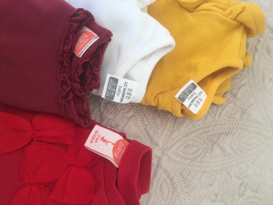 Kız bebek 3-6 ay uzun kollu tişört - Görsel 4