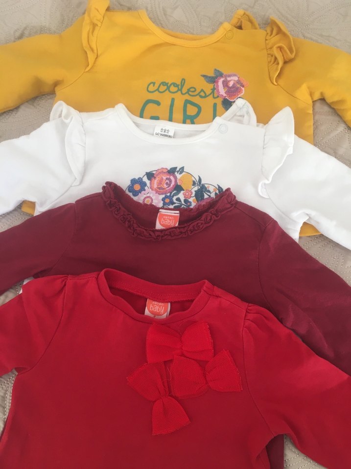 Kız bebek 3-6 ay uzun kollu tişört - Görsel 2
