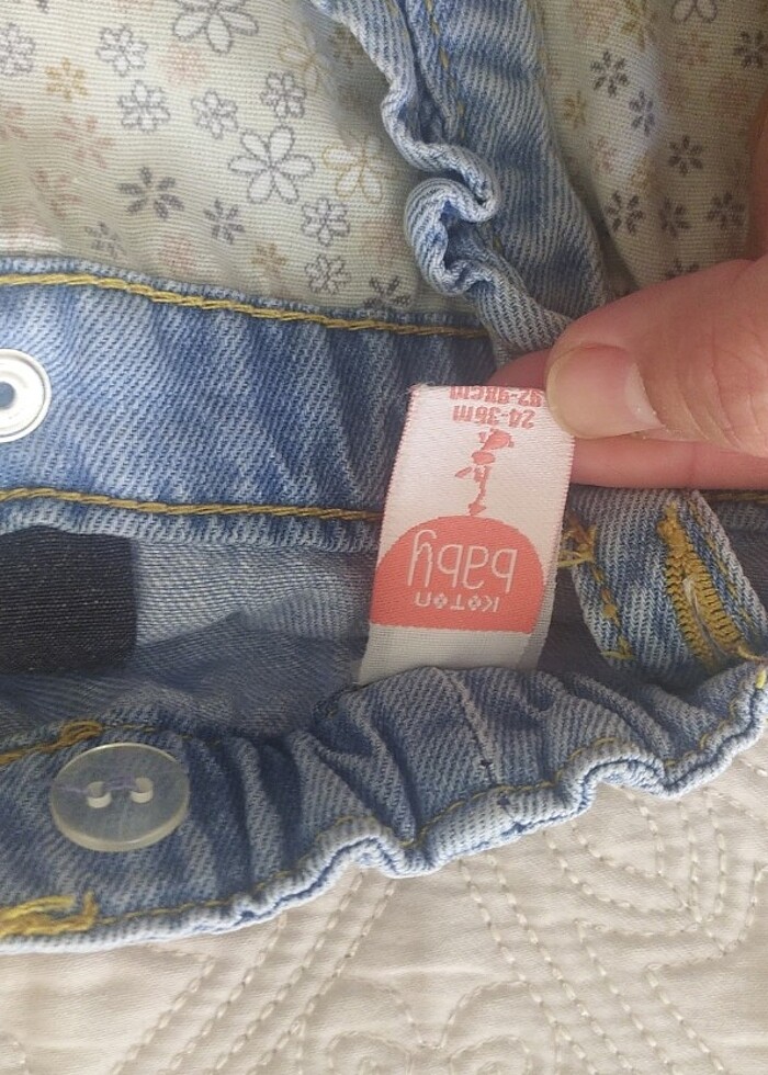 Kız çocuk kot tulum - Görsel 2