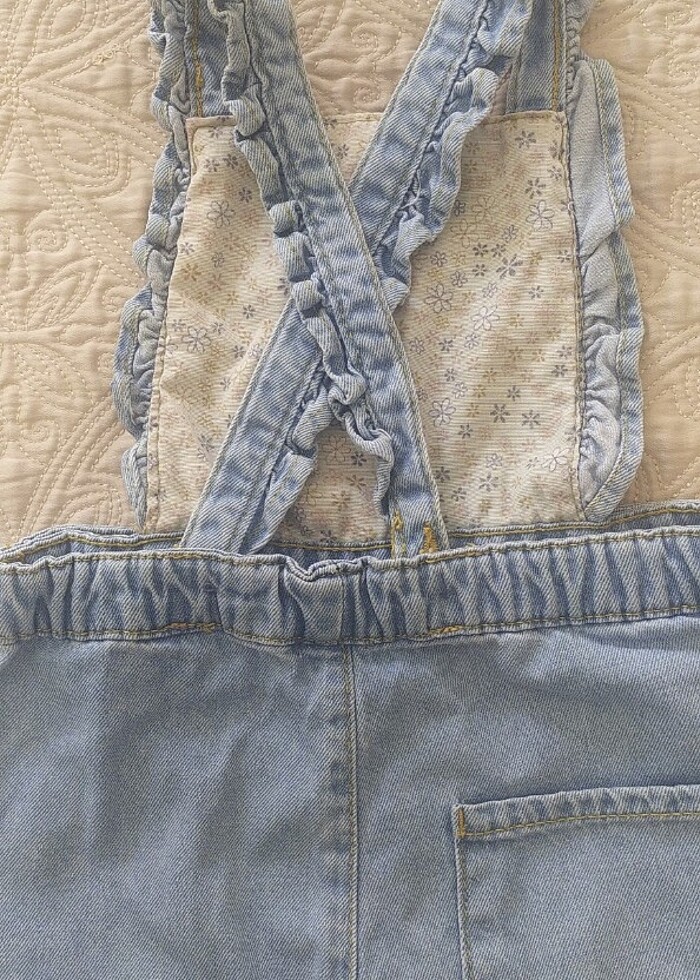 Kız çocuk kot tulum - Görsel 4