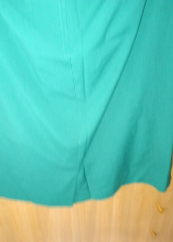 Yeşil Midi Drapeli Kadın Etek özel sıkım bel olcu 46 - Görsel 4