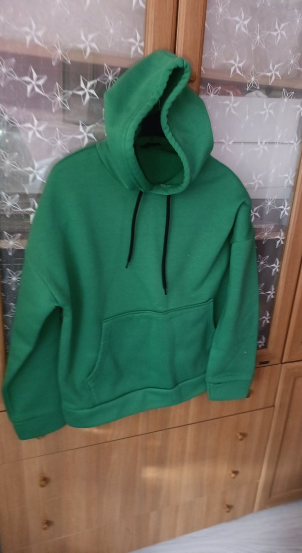 Yeşil Kapüşonlu Kadın Sweatshirt - Görsel 2