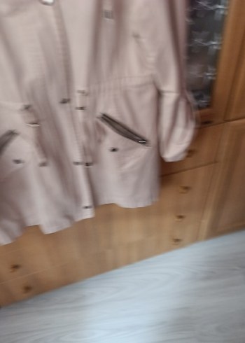 Bej Düğmeli Rahat Kadın Ceket - Görsel 6