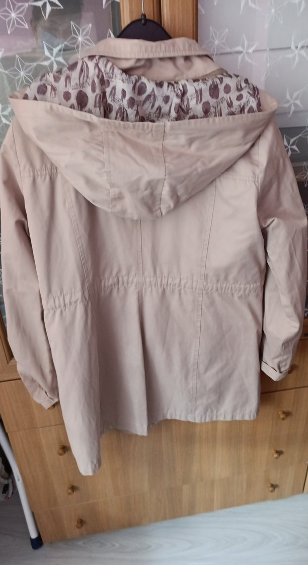 Bej Düğmeli Rahat Kadın Ceket - Görsel 4