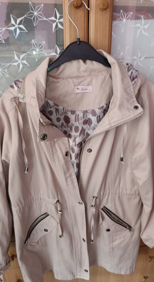 Bej Düğmeli Rahat Kadın Ceket - Görsel 2