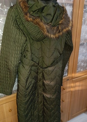 Kadın Haki Uzun Kollu Kışlık Mont - Görsel 5